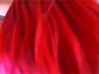 Redhead Goth damsel On The Bus