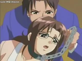 Dewi dalam chains cums pada zakar/batang dalam anime