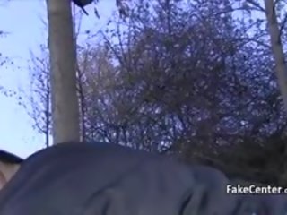 Ukrainian hooker Fucked For Money Outdoors