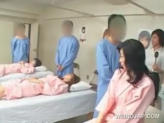 Asiática morena querido golpes peluda pénis em o hospital
