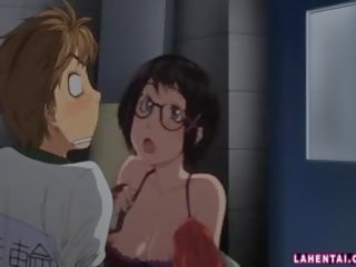 Big Titted Hentai babe With Glasses Gets Fucked