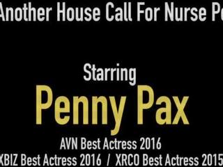 Tremendous Busty Latex Nurse Penny Pax Cures Hard Cock-itus by Milking a Dick!