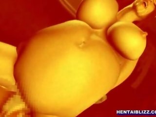 Incinta 3d hentai prende un cazzo grosso scopata