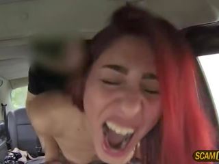 Redhead Saharas pussy gets fucked hard by driver big peter