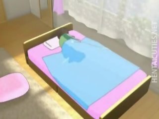Adorable 3D hentai girl have a wet dream