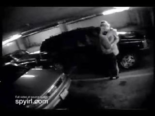 Security camera in kissing lot catches couple having xxx clip