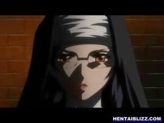 Hentai nun oralsex and riding stiff shaft in the dungeon