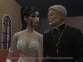 &lbrack;TRAILER&rsqb; Bride enjoying the last days before getting married&period; xxx movie with the priest before the ceremony - Naughty Betrayal