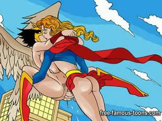 Słynny kreskówka superheroes seks film parodia