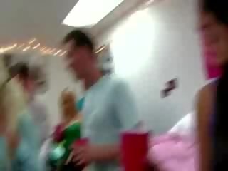 Incredible wet t shirt contest in dorm room with awesome girls