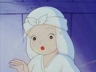 Naked anime nun having xxx video for the first time