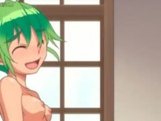 Krzepki anime shemale pieprzenie analnie w grupa