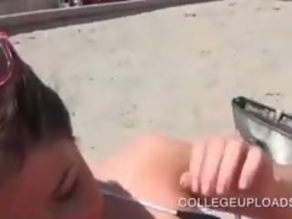 College cutie Tanning And Getting Pussy Massage