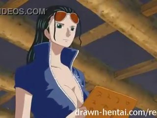 Um peça hentai vídeo porcas clipe com nico robin