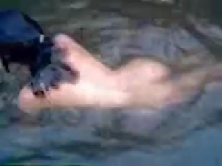 Groovy and busty amateur teen stunner swimming naked in the river - fuckmehard.club