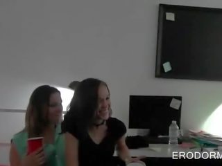 Sweet college babes throwing a sex clip party in