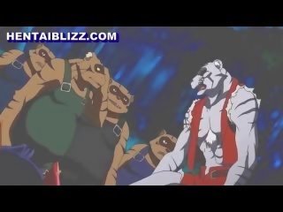 Tutulan uly emjekli anime brutally fucked by monstr