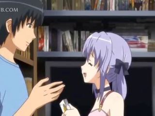 Anime girl wearing but an apron seduces charming juvenile