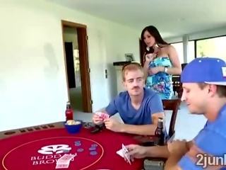 Perv loses in poker but ends fucking his friends super MILF