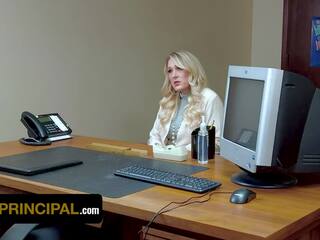 Perv Principal - hot Blonde Milf Gets Her full-blown Pussy Drilled Deep By desiring Principal