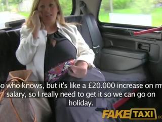 FakeTaxi member hungry big boobed MILF fucking her taxi driver