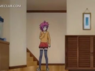 Dospievajúci anime enchantress kontrola ju kozy v the zrkadlo
