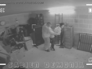 CCTV footage of tempting teen Sabien Demonia getting fucked in ass by school worker