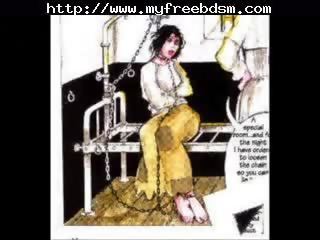 امرأة سمراء الثديين مربوط مع حبل ضيق عبودية والهيمنة، السادية، الماسوشية عبودية عبد فندوم هيمنة