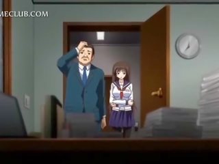 Anime mademoiselle į mokykla uniforma pūtimas didelis velenas