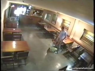 Security Cam catches couple in bar