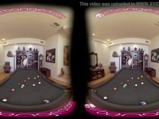 VR PORN-Mom Seduces Her Step young lady To Have xxx clip On The Pool Table