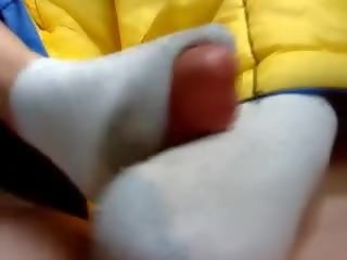 Masturbavimas pėdomis kojinės nuo mano mažutė