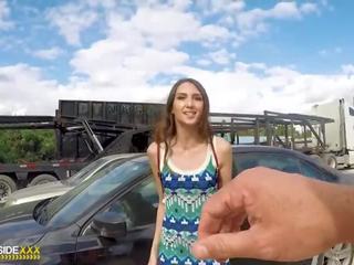 Roadside - Spicy Latina Fucks a Big member to Free Her Car