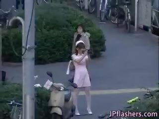 Naughty Asian girlfriend Is Pissing In Public Part4