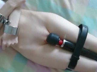 Submissive Ms has Multiple Intense Orgasms || Bound Intense Clit Torture