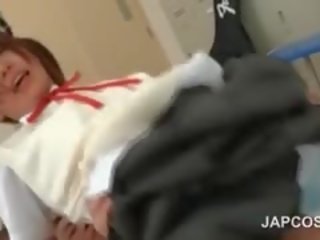 Japonské očarujúce mladý dáma fucked psie štýl podľa pohlavne vzbudilo učiteľka