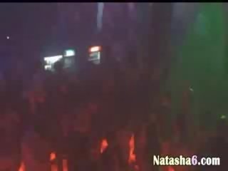 Two russian diva in disco club