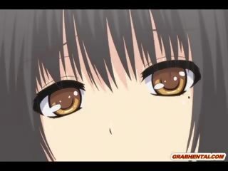 Japanilainen anime tyttöystävä saa puristaminen hänen tiainen ja sormi