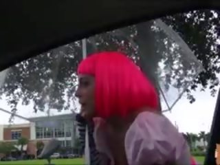Cosplay Chick Rides A Strangers pecker